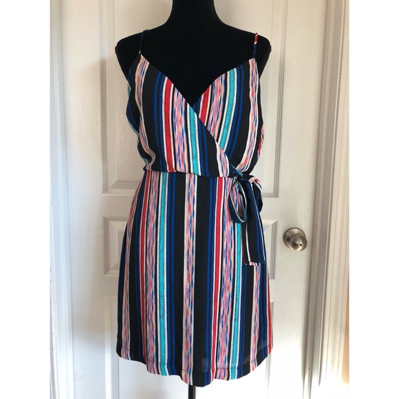 Lush Dresses & Skirts - 💖NWOT LUSH Surplice Multicolor Mini Dress